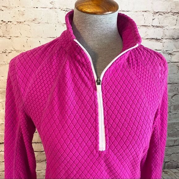 Tek Gear Quarter Zip Pullover Pink Thumb Holes Medium - Picture 6 of 6